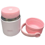Recipiente térmico para alimentos de 650 ml com tampa, copo e pega.