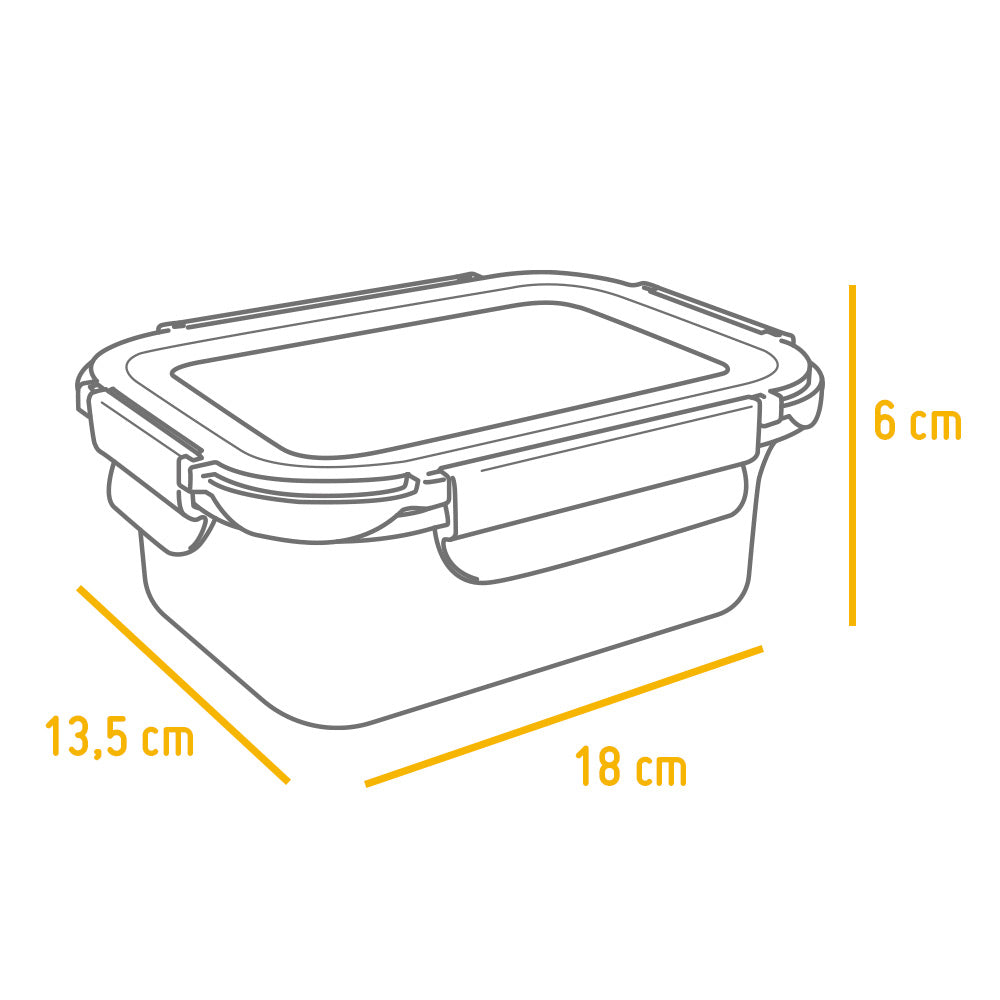 Fiambrera de Acero Inoxidable con Tapa de Cristal – Apta Microondas