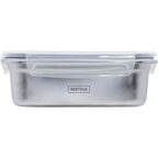 Recipiente Hermético de Acero Inoxidable Apto para Microondas - Rectangular