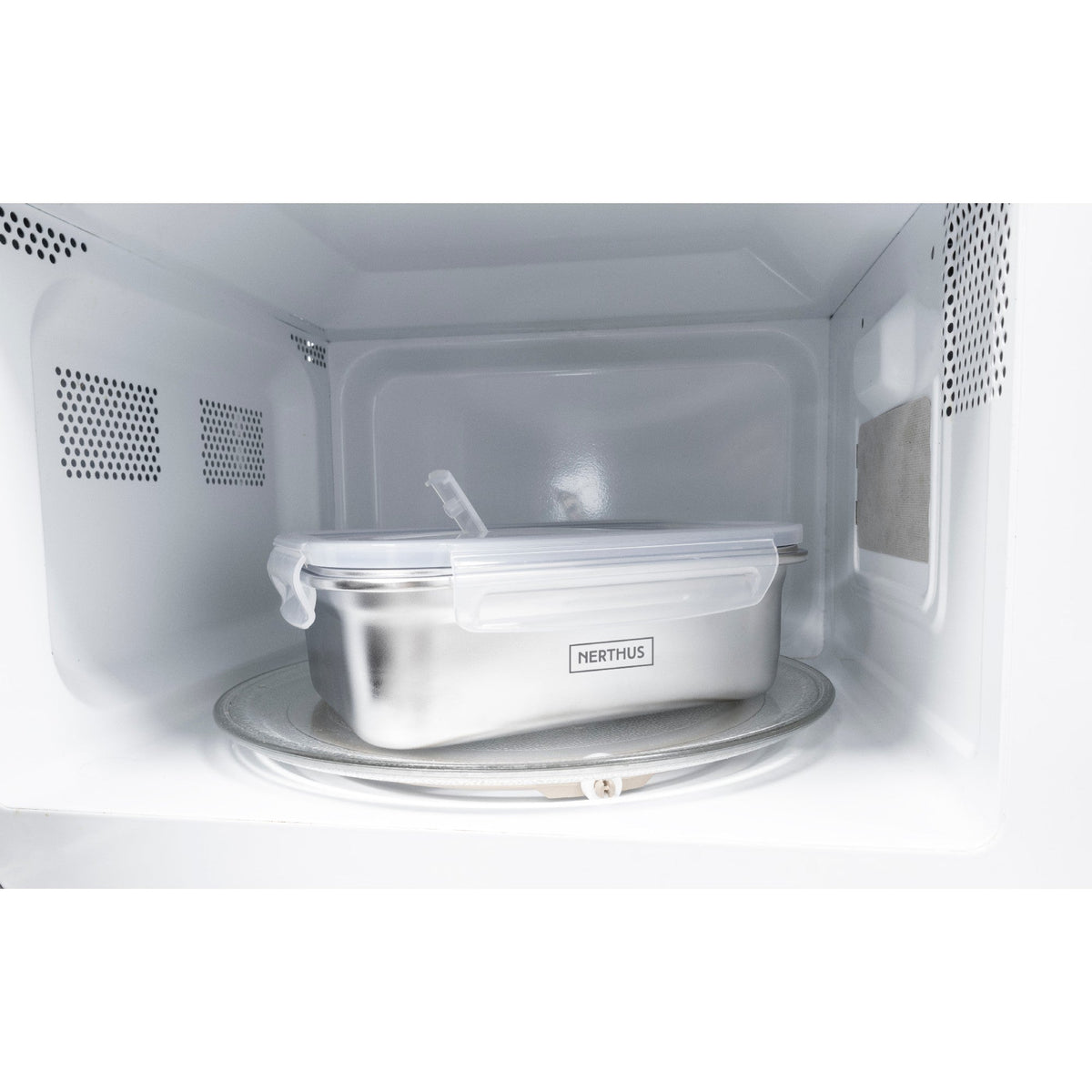 Microwave-Safe Stainless Steel Airtight Container - Rectangular