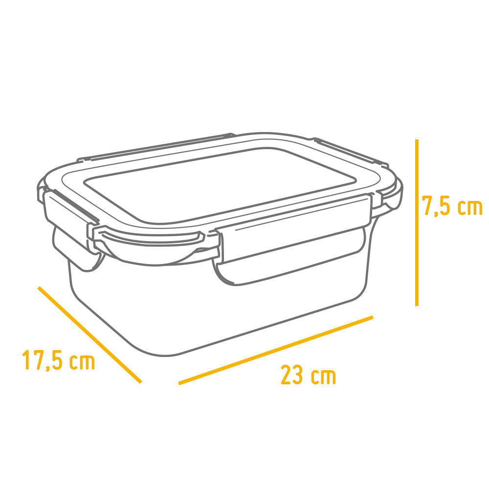 Stainless Steel Lunchbox with Glass Lid – Microwave Safe