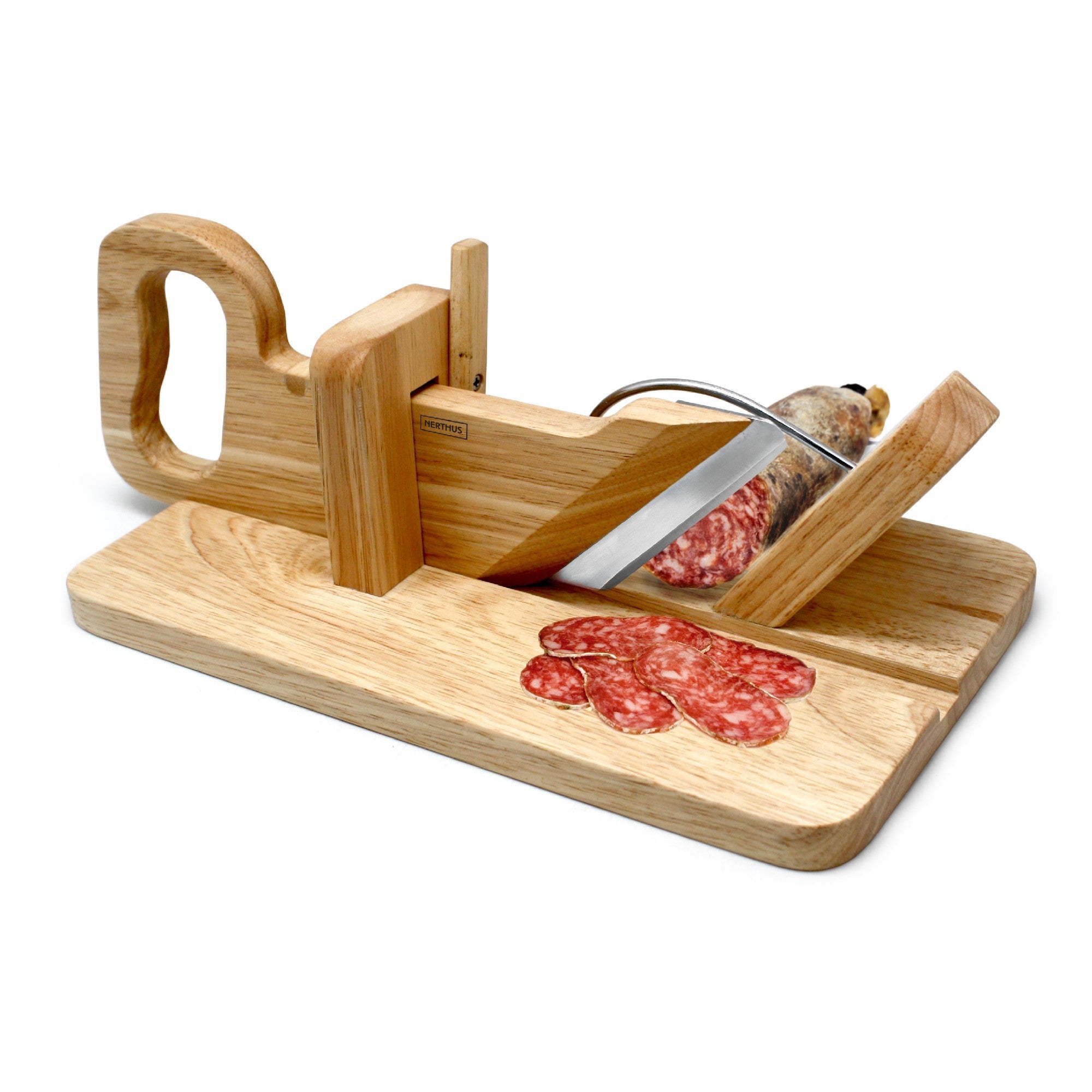 Guillotina de madera para cortar embutidos