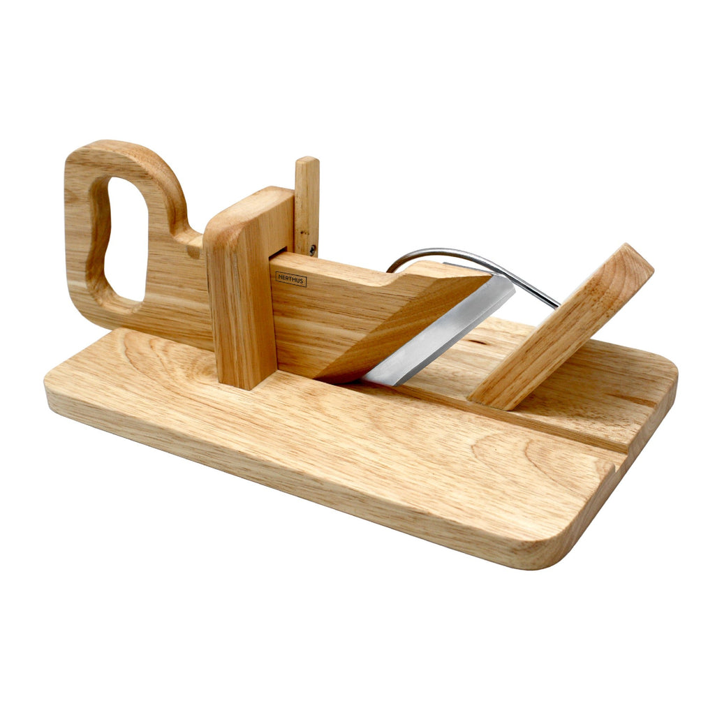 Wooden sausage slicer