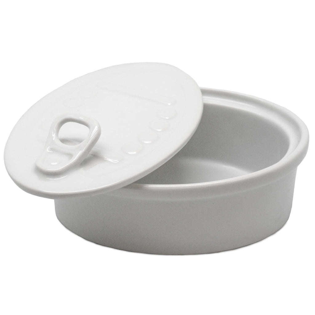 Lata de porcelana para snacks com tampa