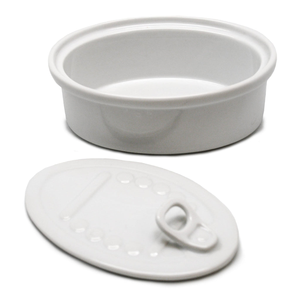 Lata de porcelana para snacks com tampa