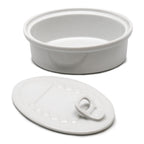 Lata de porcelana para snacks com tampa