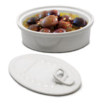Lata de porcelana para snacks com tampa