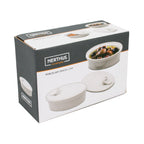 Lata de porcelana para snacks com tampa