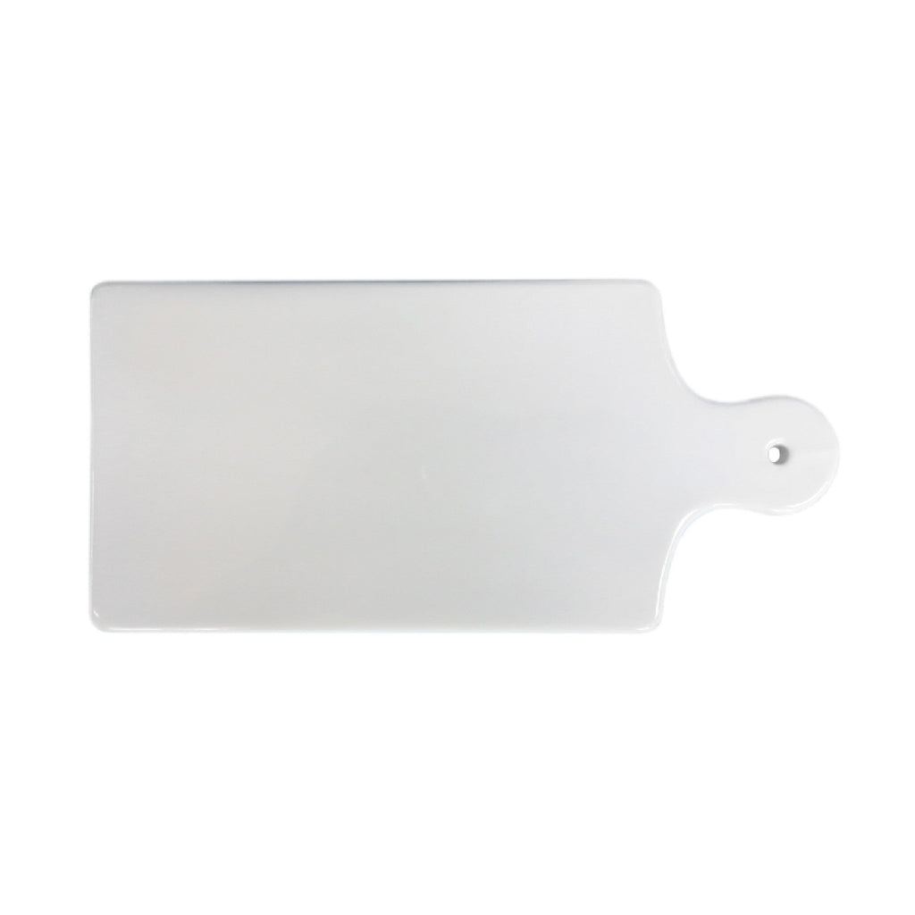 Bandeja de porcelana blanca para servir snacks