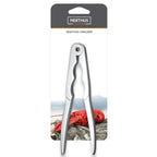 Stainless steel spring-loaded nutcracker and seafood cracker
