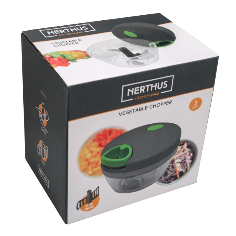 Picadora manual XL con cuchillas curvas y mezclador