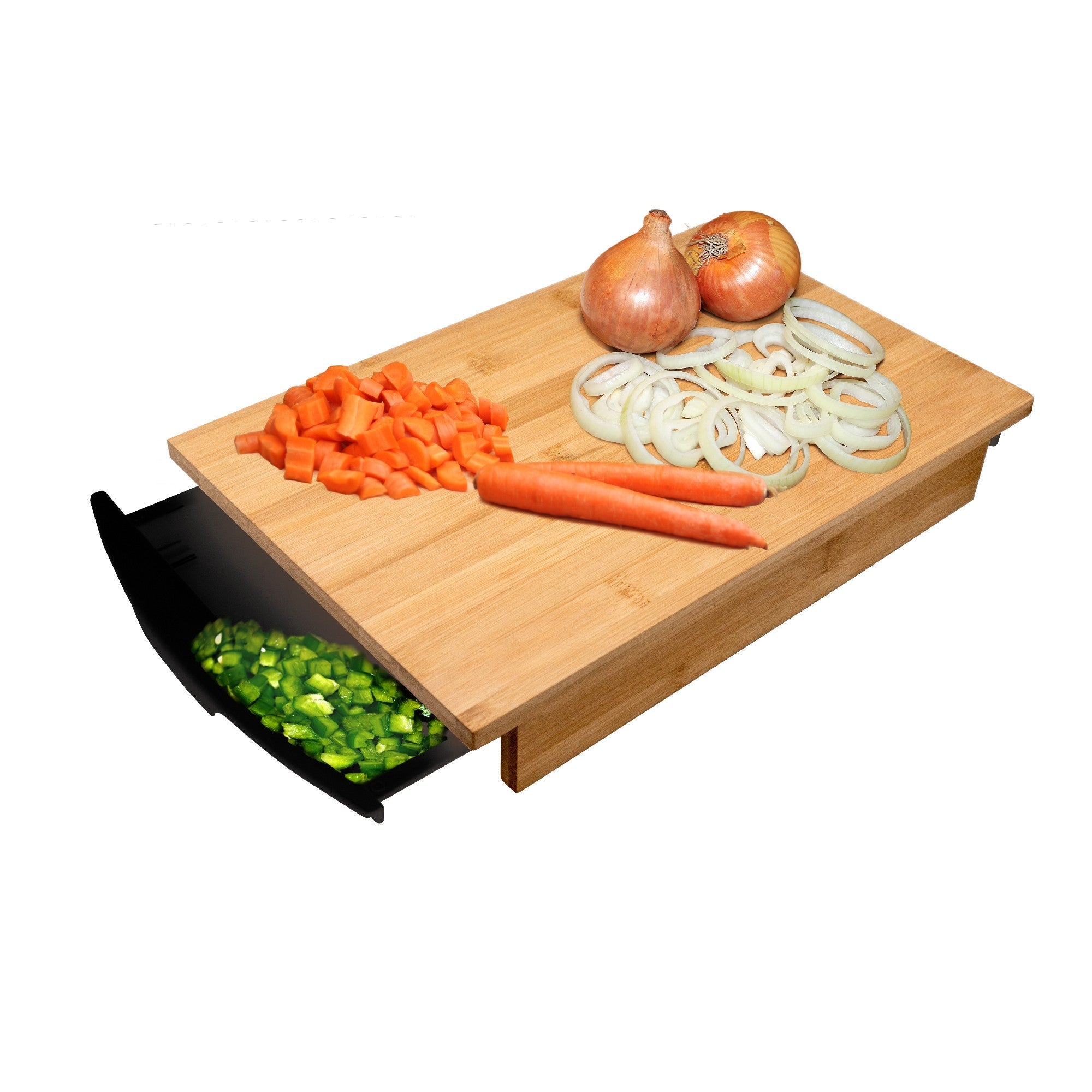 Tabla de corte de Bambú con bandeja extendible