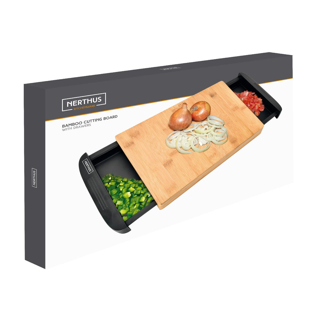 Tabla de corte de Bambú con bandeja extendible
