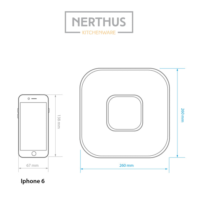 Plato Cuadrado para Snacks de Porcelana con Centro para Salsa