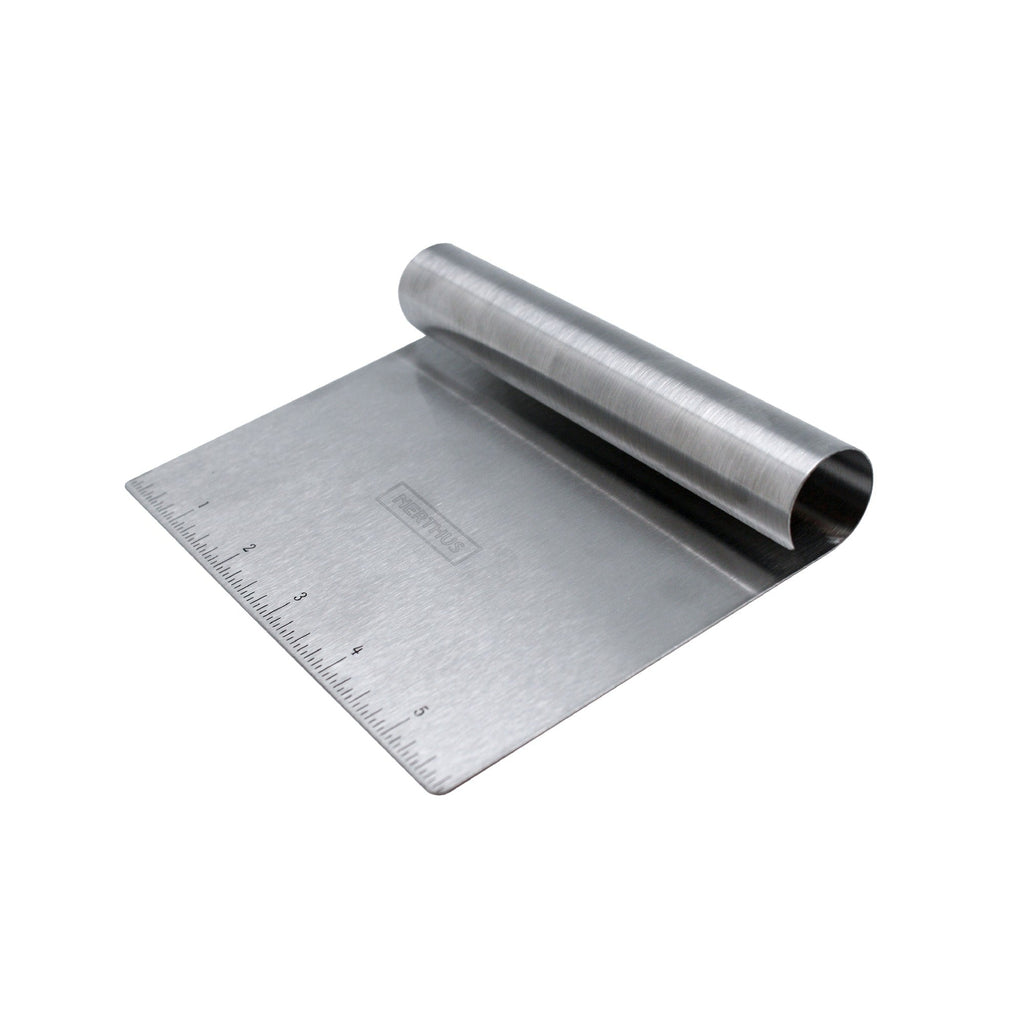 Crumb collector and cutter with engraved ruler