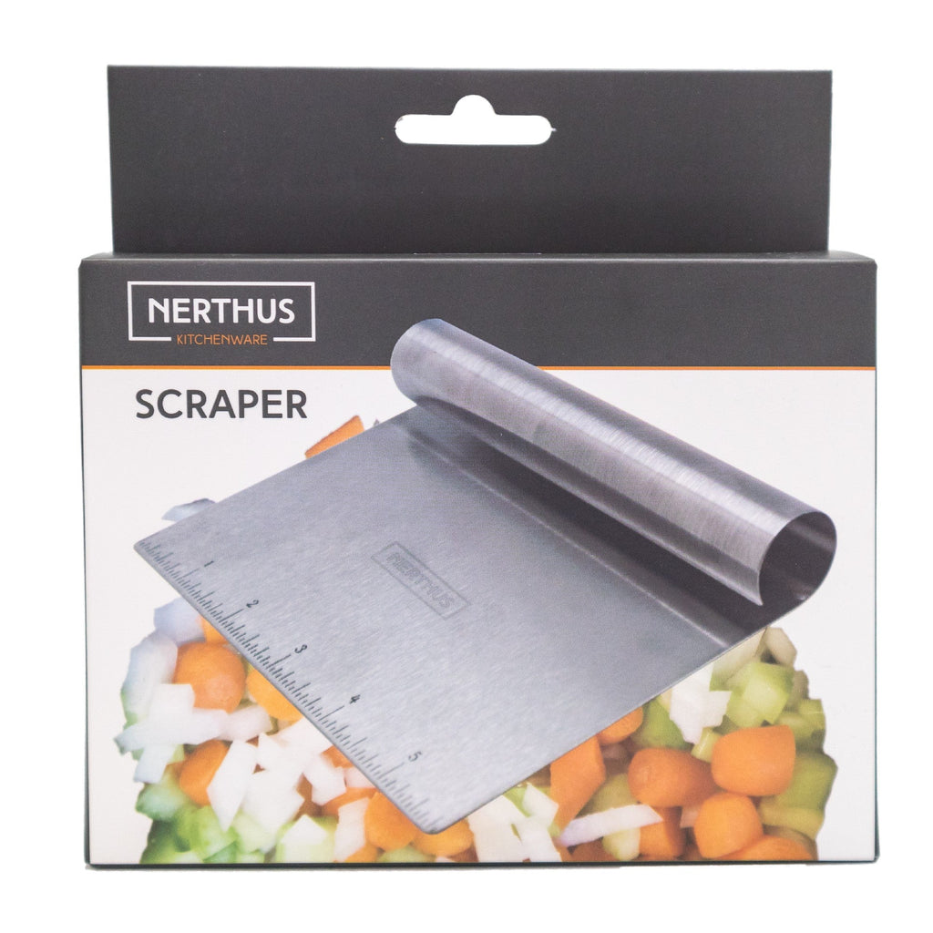 Crumb collector and cutter with engraved ruler
