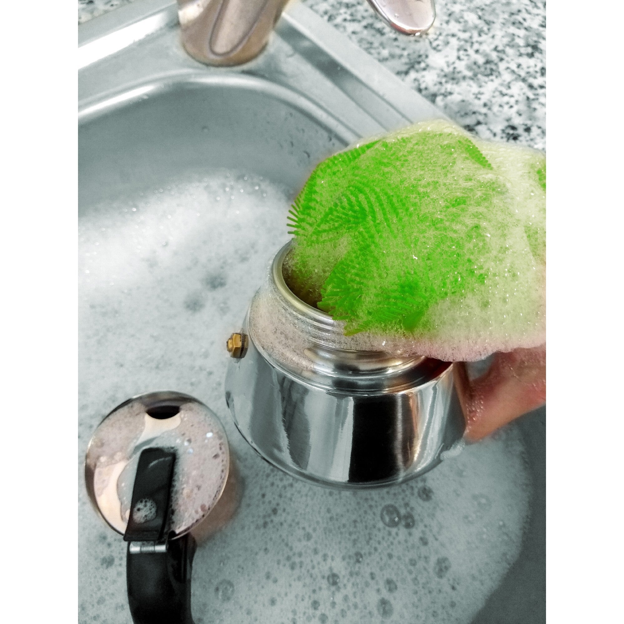 Multifunction double-sided silicone scrubber glove