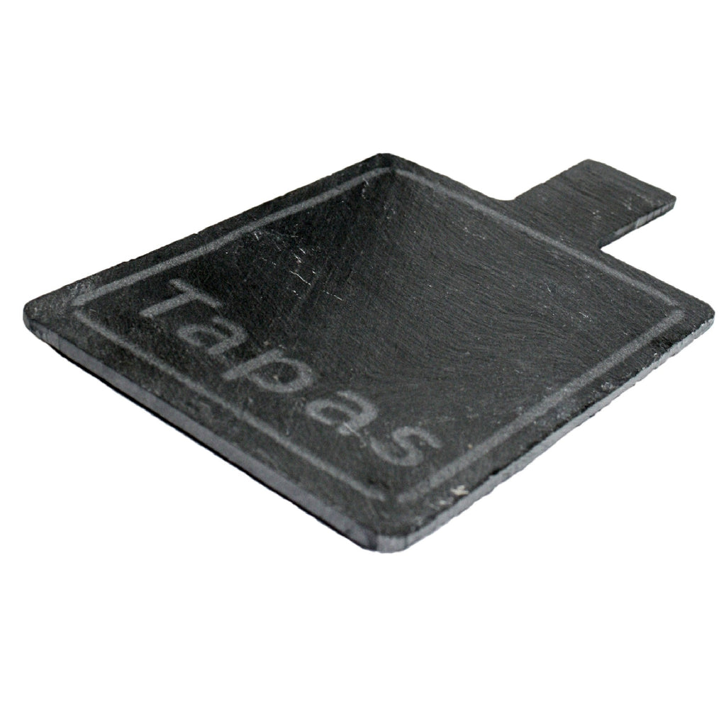 Tabla de pizarra natural con mango para aperitivos