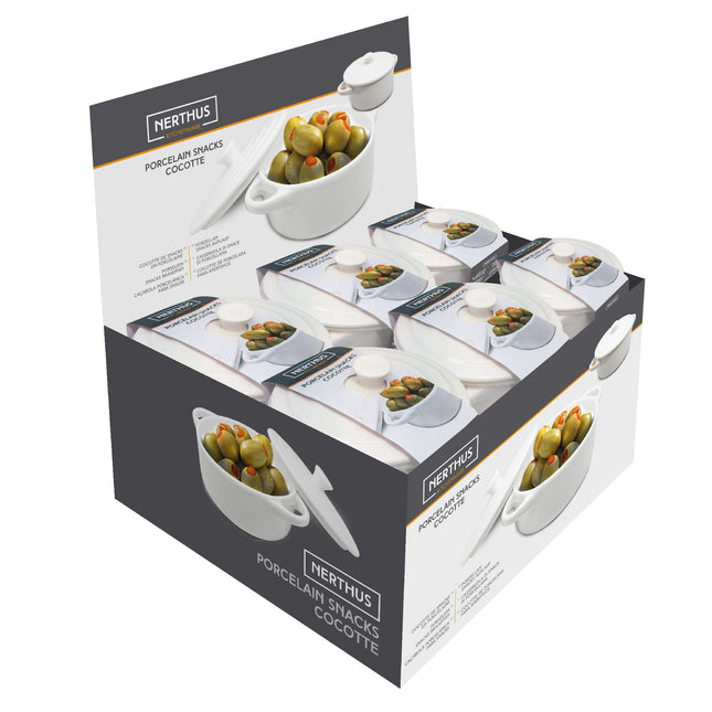 Cocotte de Porcelana para Snacks con Tapa