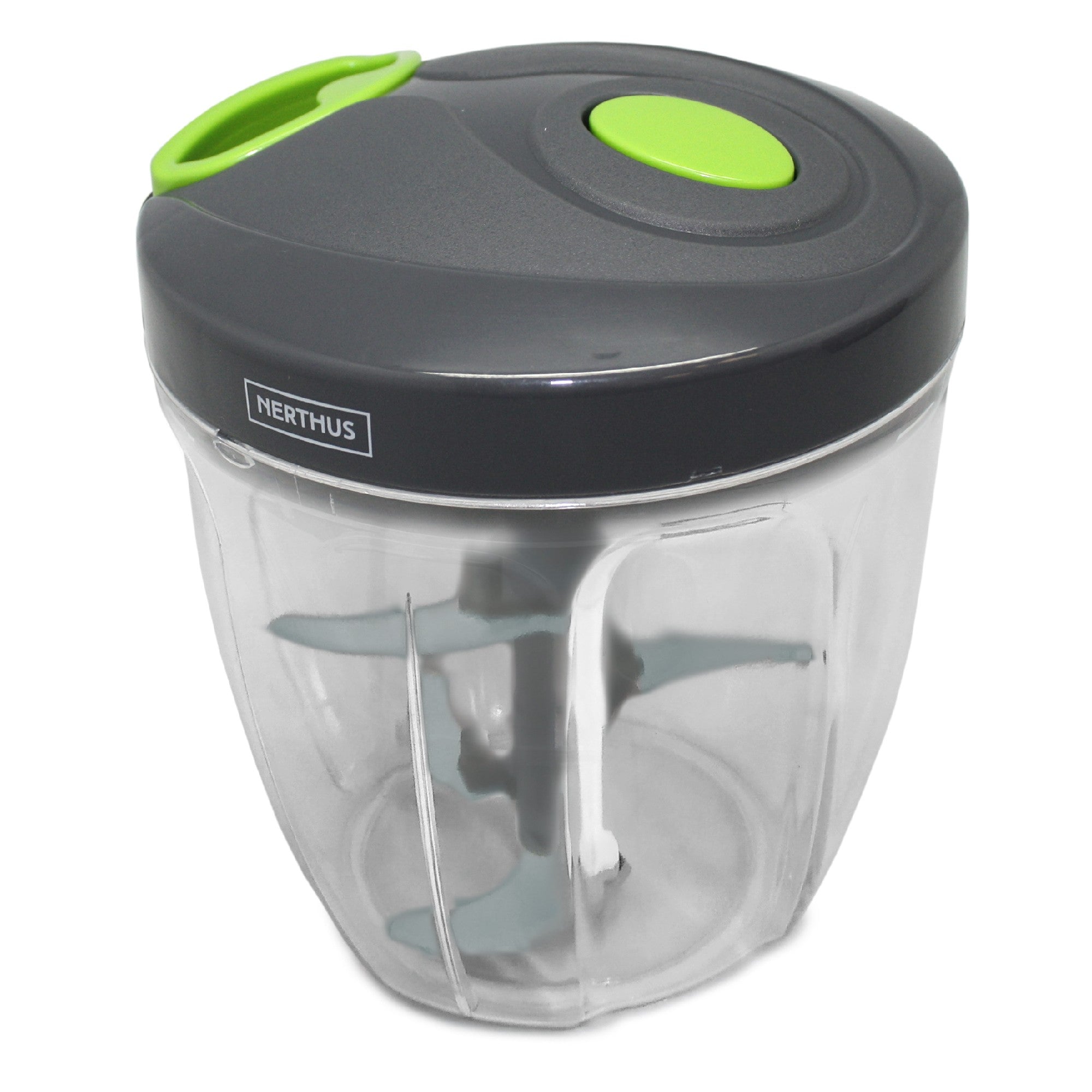 XL Manual Chopper with Curved Blades and Mixer