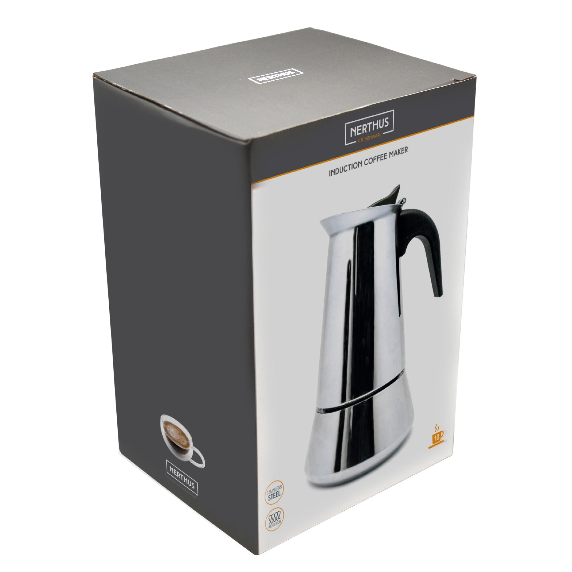 Stainless Steel Induction Moka Pot