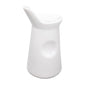White porcelain milk jug for coffee or tea
