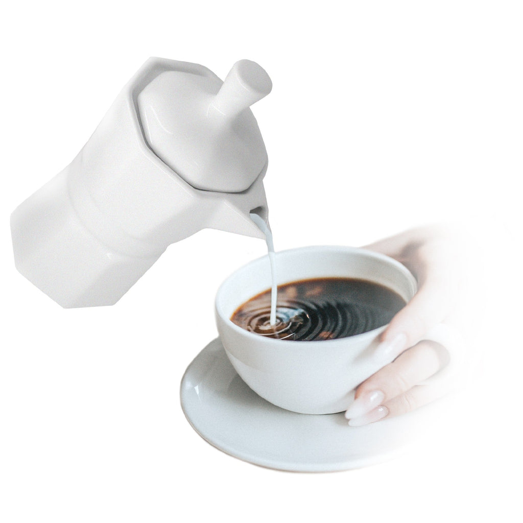 Elegant white porcelain milk jug 150ml