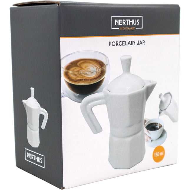 Jarra de leche de porcelana blanca 150 ml elegante