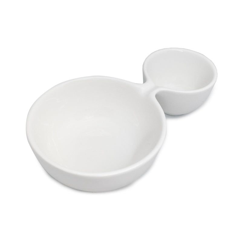 Cuenco Doble de Porcelana para Aperitivos
