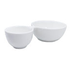 Tigela dupla em porcelana para aperitivos