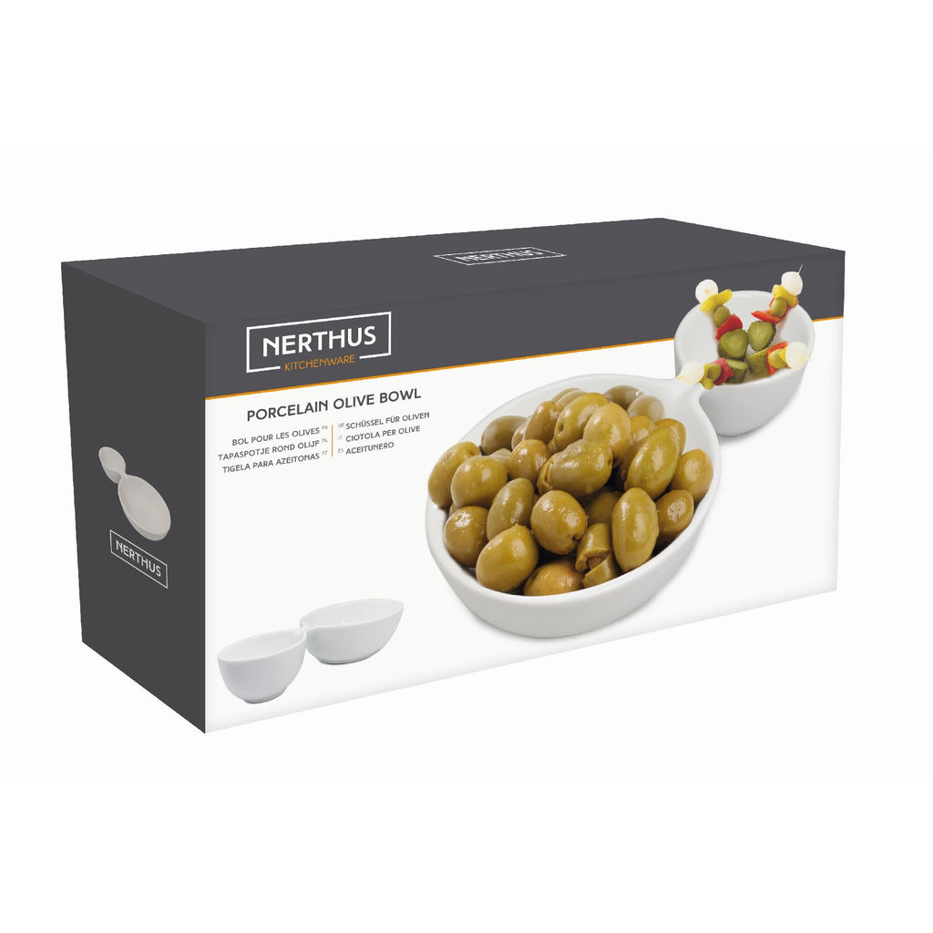 Cuenco Doble de Porcelana para Aperitivos