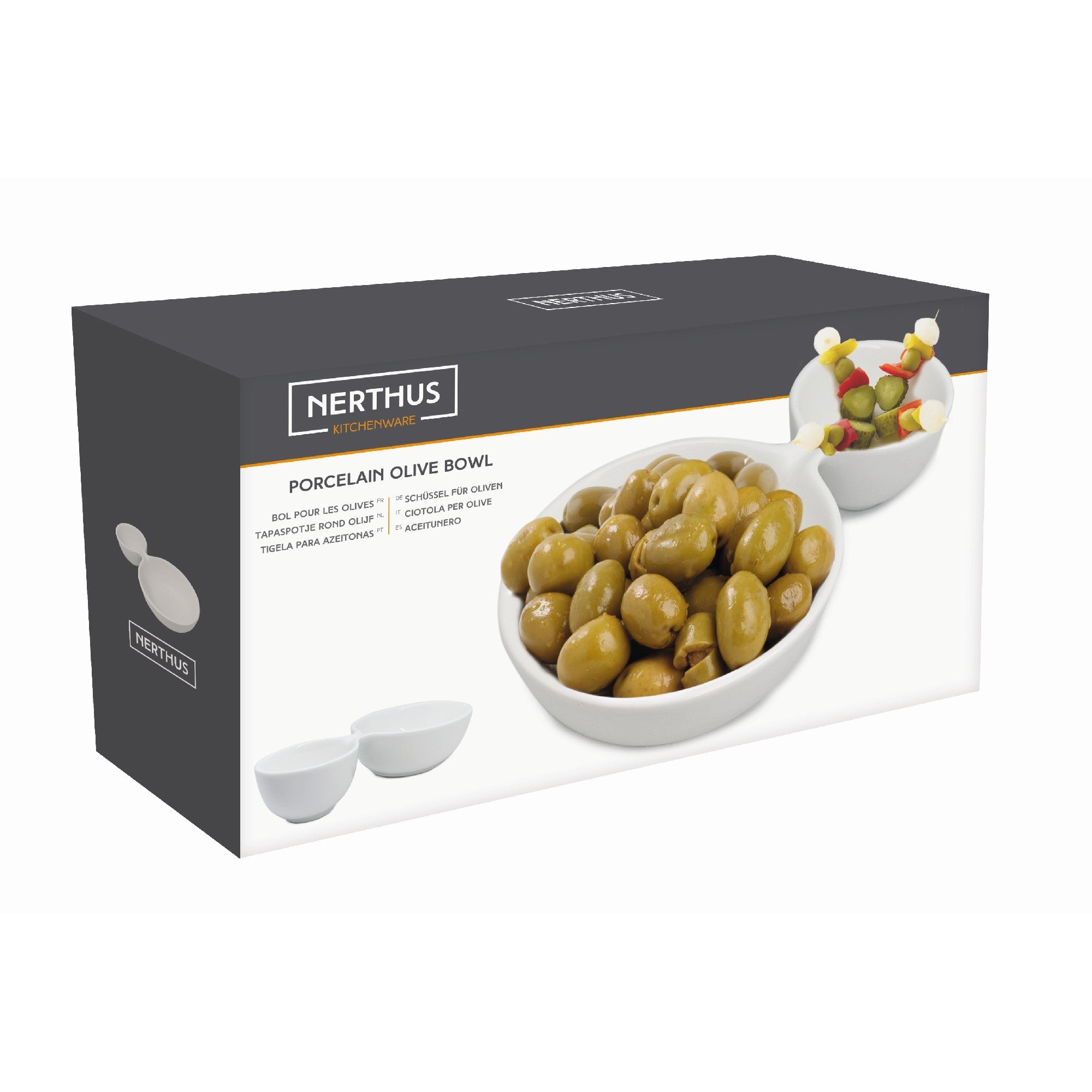 Cuenco Doble de Porcelana para Aperitivos