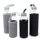 Garrafa de vidro com revestimento em neoprene