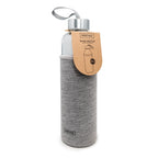 Garrafa de vidro com revestimento em neoprene