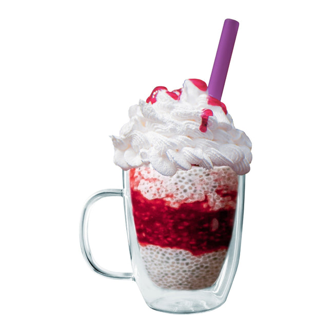 Taza de cristal de doble pared transparente