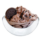 Double wall glass bowl for desserts and ice cream