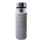 Garrafa de vidro de 350ml com infusor e parede dupla.