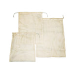 Conjunto de sacos em malha 100% algodão orgânico