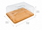 Bamboo cheese board with PVC dome lid