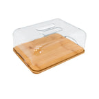 Bamboo cheese board with PVC dome lid