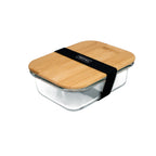 Recipiente Hermético de Cristal con Tapa de Bambú