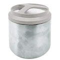 Garrafa térmica para alimentos em aço inoxidável, 1L ou 1,5L, com dois compartimentos.