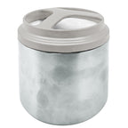 Garrafa térmica para alimentos em aço inoxidável, 1L ou 1,5L, com dois compartimentos.
