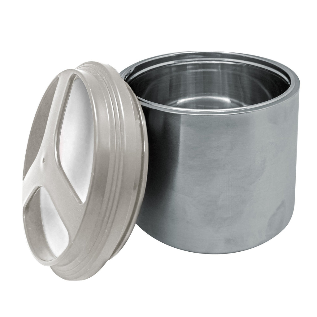 Garrafa térmica para alimentos em aço inoxidável, 1L ou 1,5L, com dois compartimentos.