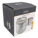 Garrafa térmica para alimentos em aço inoxidável, 1L ou 1,5L, com dois compartimentos.