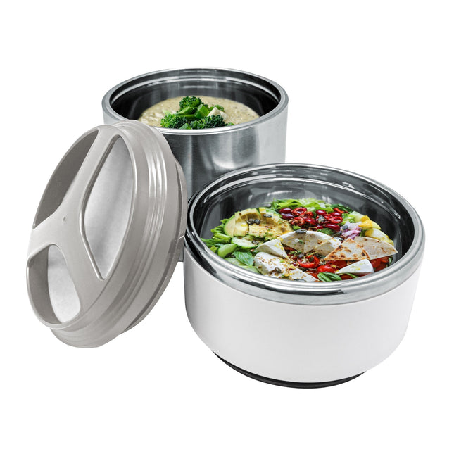Termo alimentario acero inoxidable 1L o 1.5L de doble compartimento