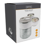 Garrafa térmica para alimentos em aço inoxidável, 1L ou 1,5L, com dois compartimentos.