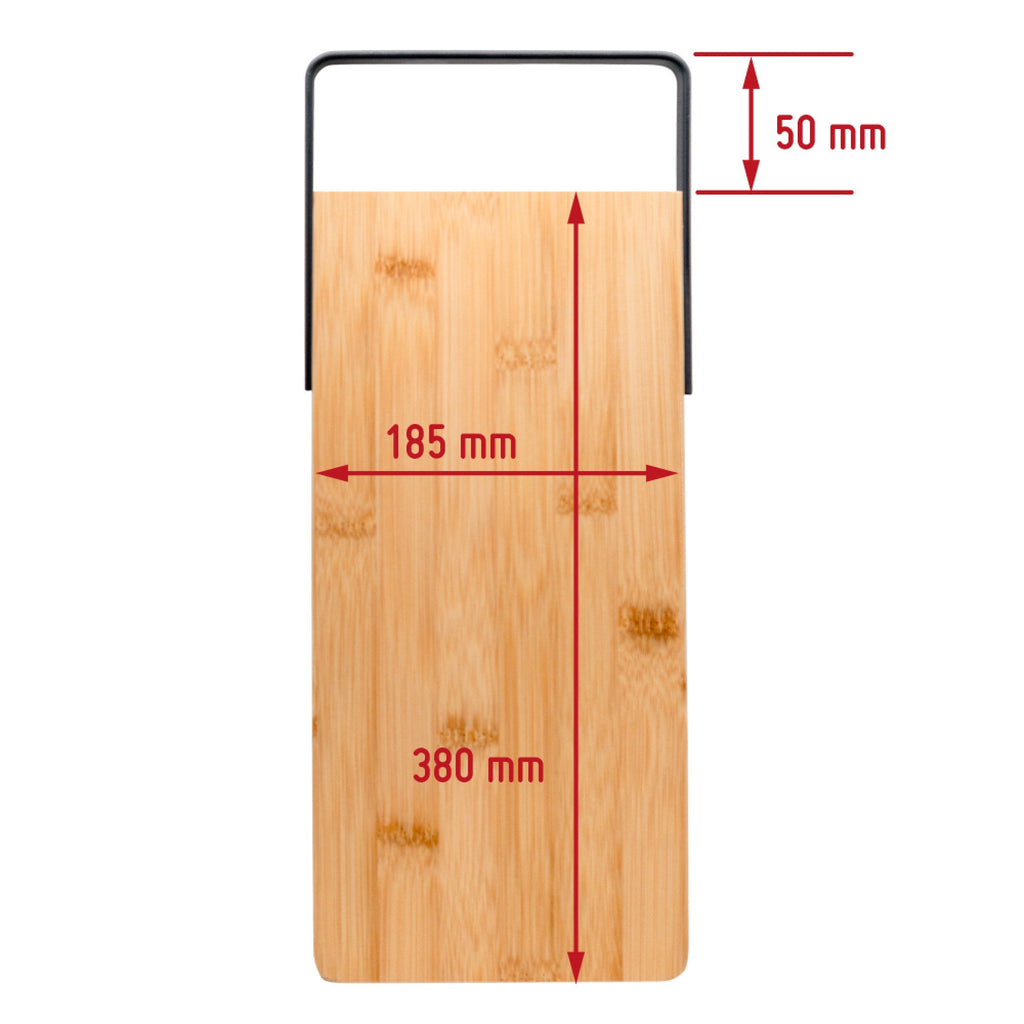 Bandeja de bambú grande con asa para servir snacks