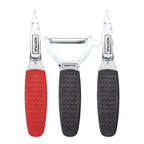 Stainless steel peeler set with ergonomic handle