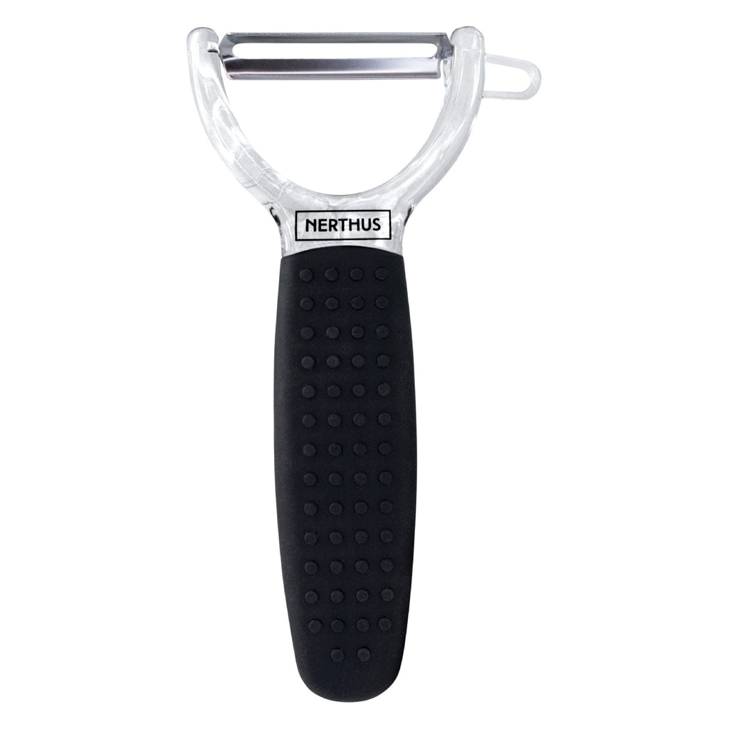 Stainless steel peeler set with ergonomic handle
